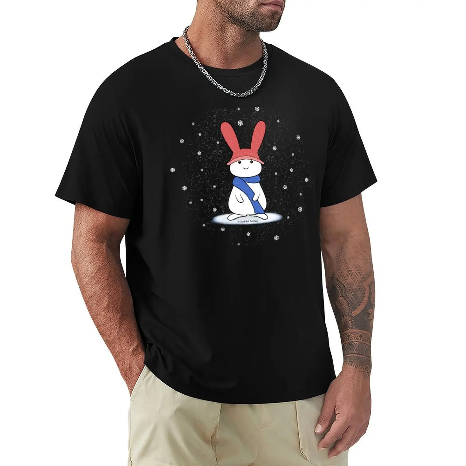 Winter bunny T-Shirt Casual Daily Graphic Tee