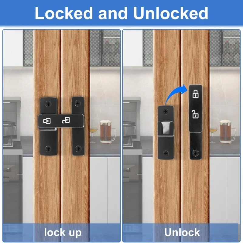 90/180 Degree Luminescent Door Lock Hasp Latches Zinc Alloy Hook Latch Barn Door Latch Bolt Hooks Sliding Gate Buckles Hardware