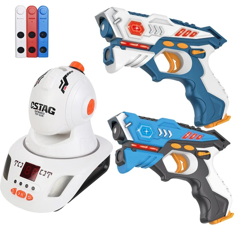 

CSTAG Projector Shooting Game Kids Gifts Science&Imagination Toy For Boys Laser Tag Infrared Pistol Guns Battle Game Toys Indoor