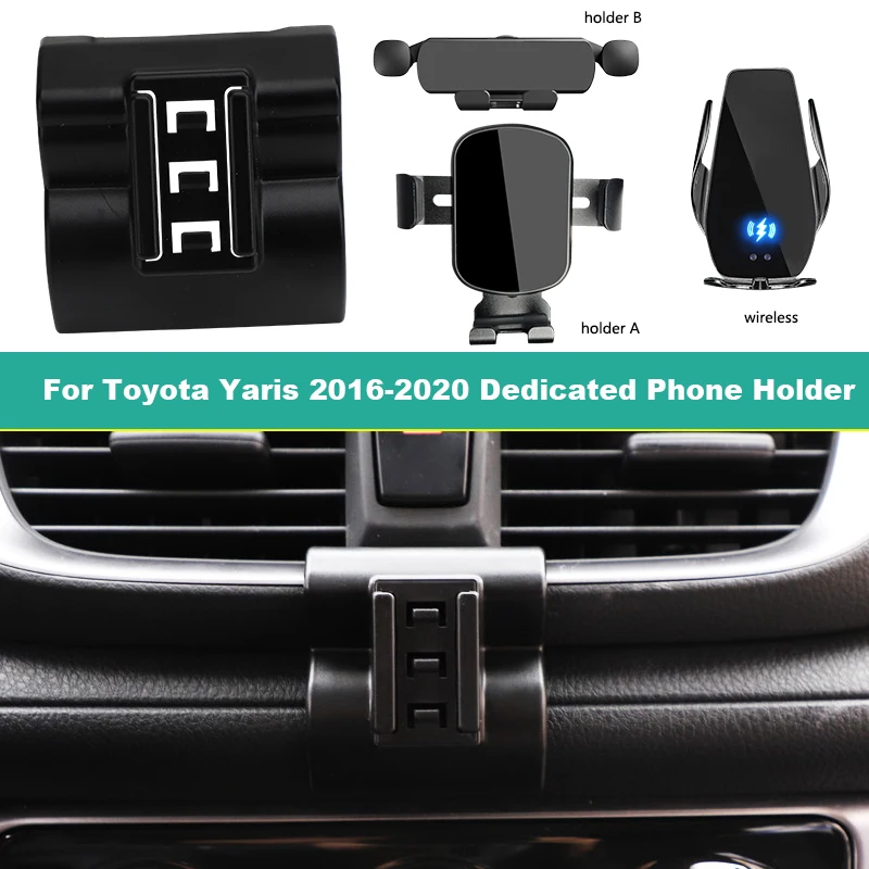 

Car Mobile Phone Holder For Toyota Yaris XP150 2016 2017-2020 Support smartphone Wireless Charging Dedicated Bracket Base