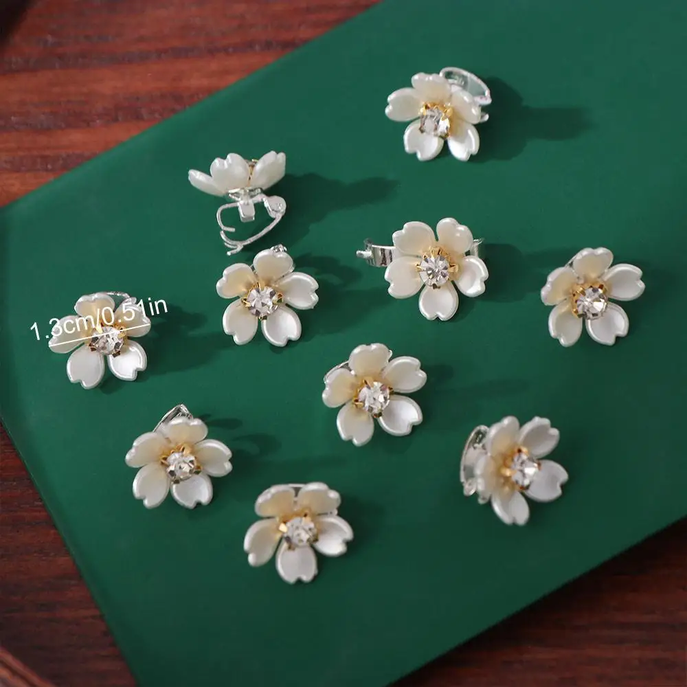 10pcs Dread Locks Flower Decor Hair Ring Metal Cuff Headwear Dreadlocks Beads Charm Dirty Braids Hair Braid Rings Clips