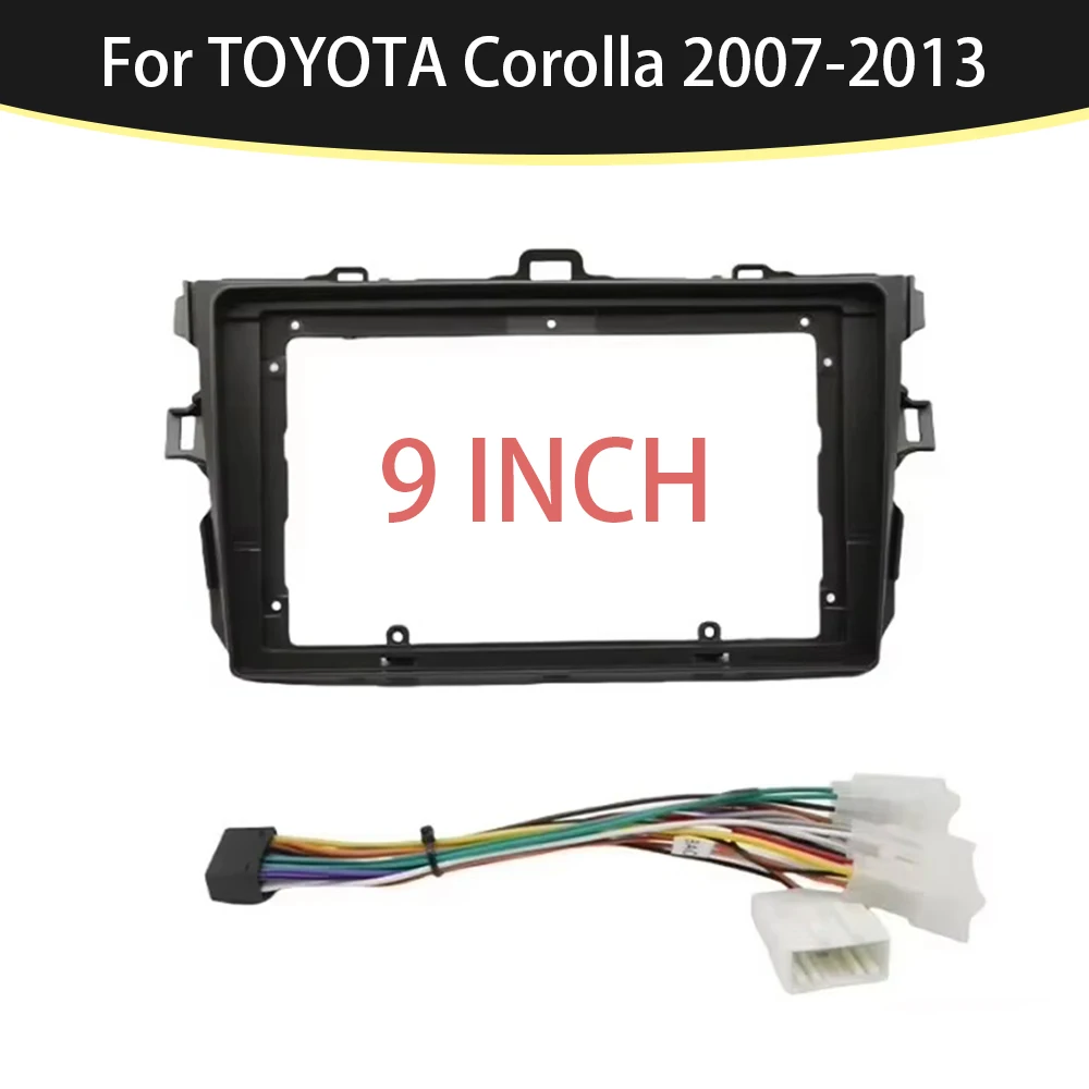 

9-дюймовая автомобильная радиоприемная панель для TOYOTA Corolla 2007-2013, стерео рама приборной панели