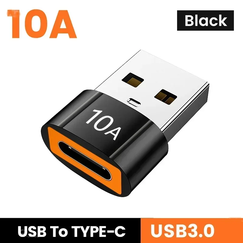 10A USB 3.0 To Type C Adapter OTG Type C Male To USB Female Converter For Laptop Xiaomi ForSamsung USBC Fast Charging Adaptador