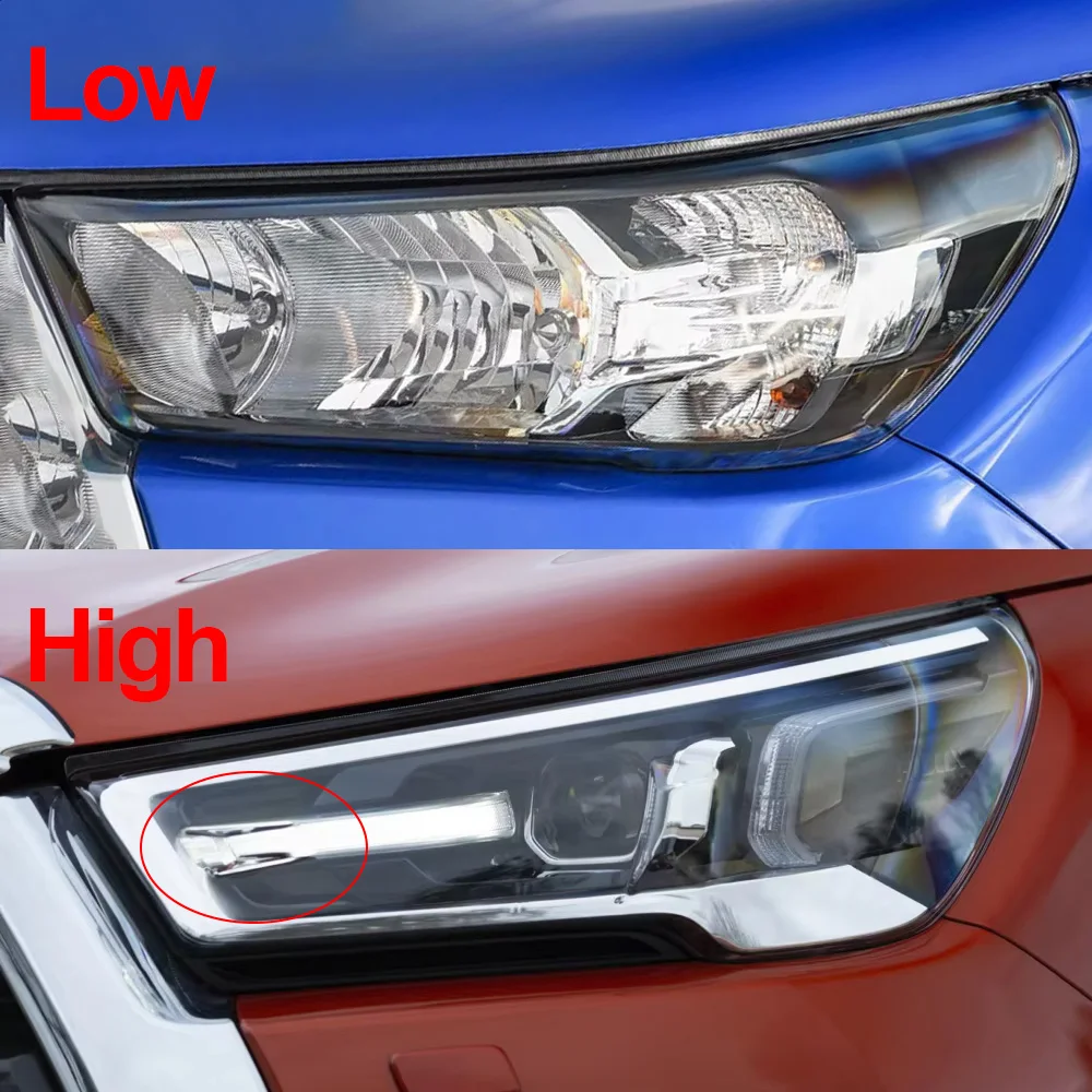 For Toyota Hilux 2019-2021 (High Configuration) Headlamp Cover Transparent Lampshade Headlight Shell Mask Lens Plexiglass - view 6