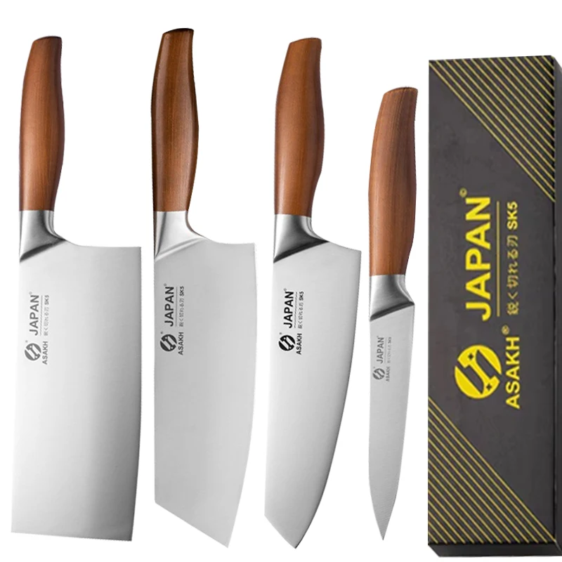 NONE Profession elle japanische Küchenmesser Set Edelstahl Fischfilet Fleisch beil Kochmesser Schneiden Santoku Messer Koch werkzeuge 6