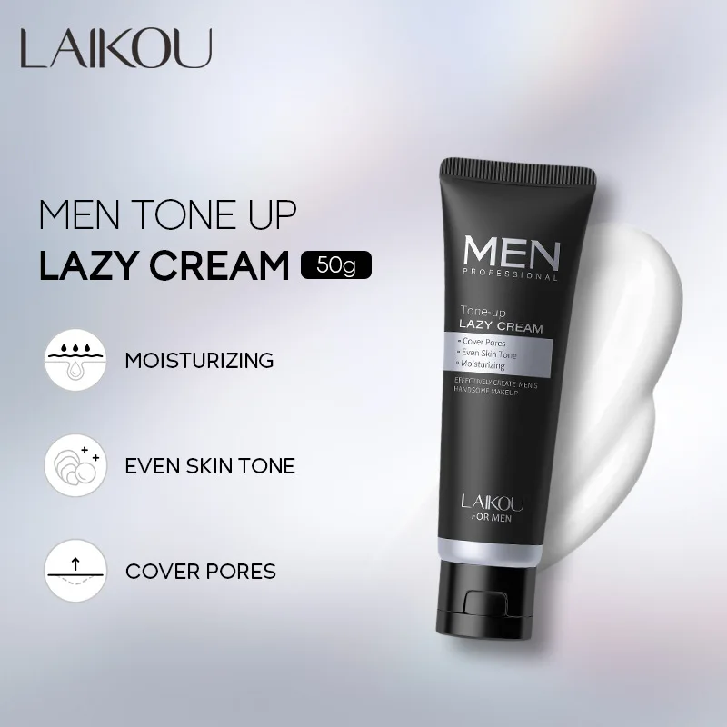 

LAIKOU Men BB Cream Revitalising Nourishing Brighten Cream Natural Face Foundation Tone Up Lazy Concealer 50g