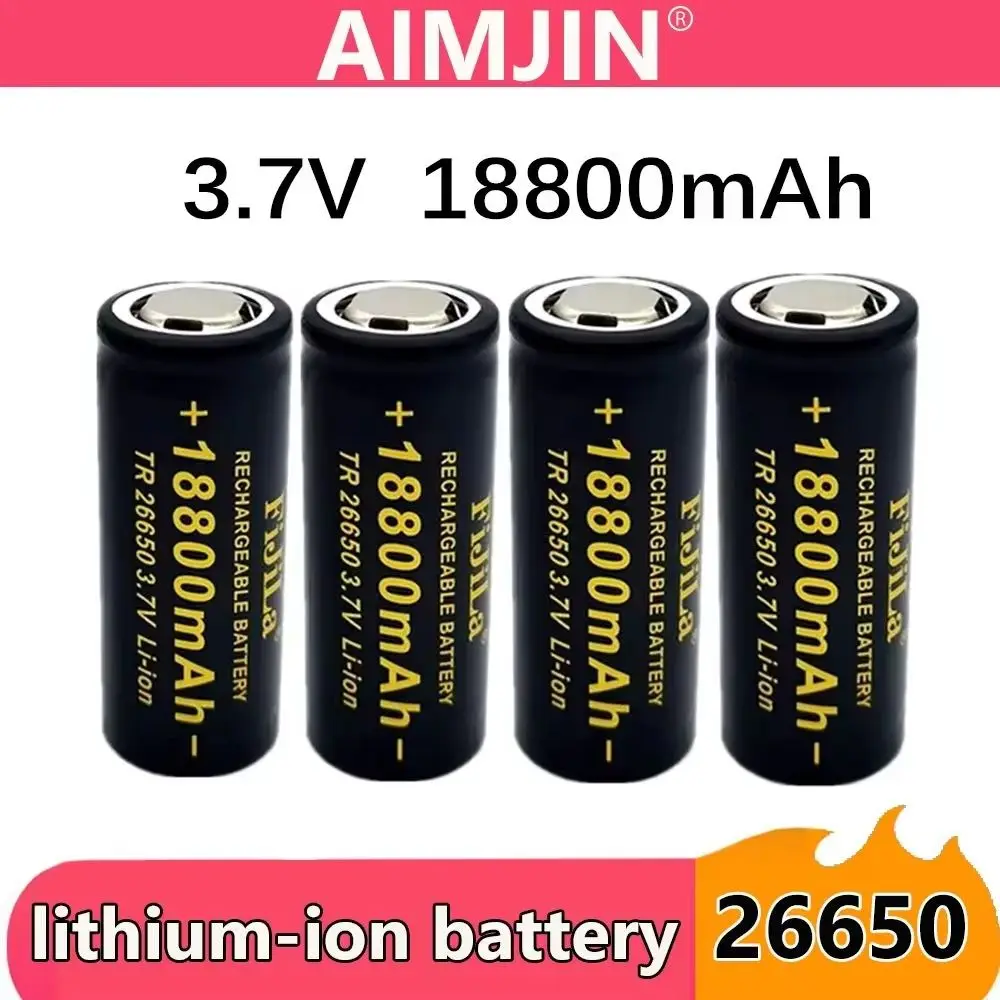 

18800mAh 3.7 V 50A lithium ion battery for 26650 LED flashlight 100% Original high quality 26650 battery