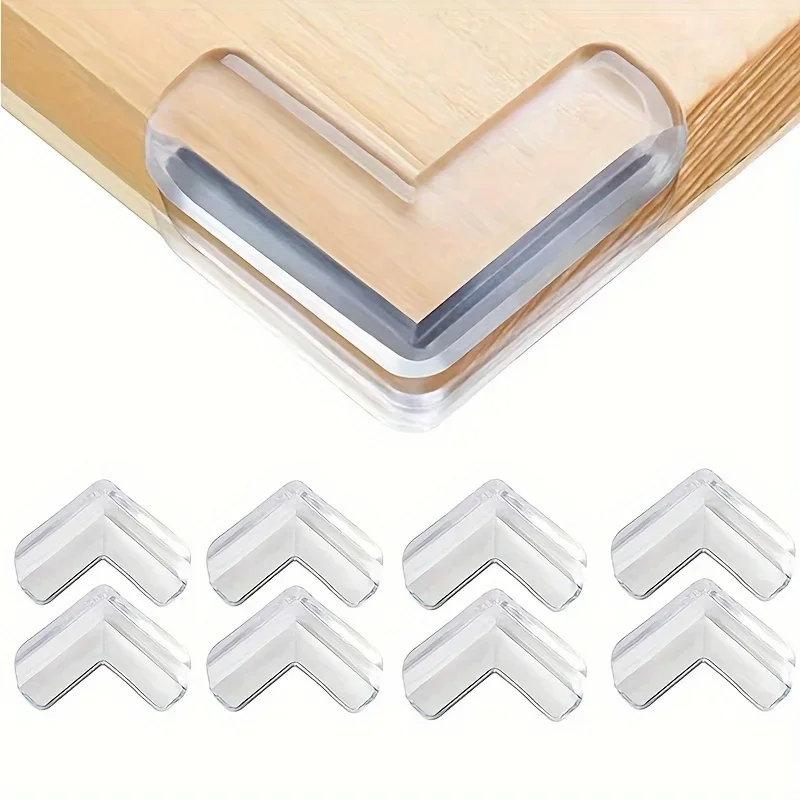 anti-collision table corner pad anti-collision, protective cover glass coffee table soft silicone thickened corner packaging