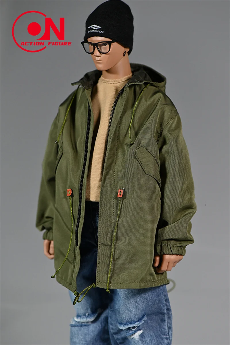 1/6 Scale Female Hoodie Zipper Windbreak Loose Coat Military Style Jacket Clothes Model Fit 12'' Soldier Action Figure Body