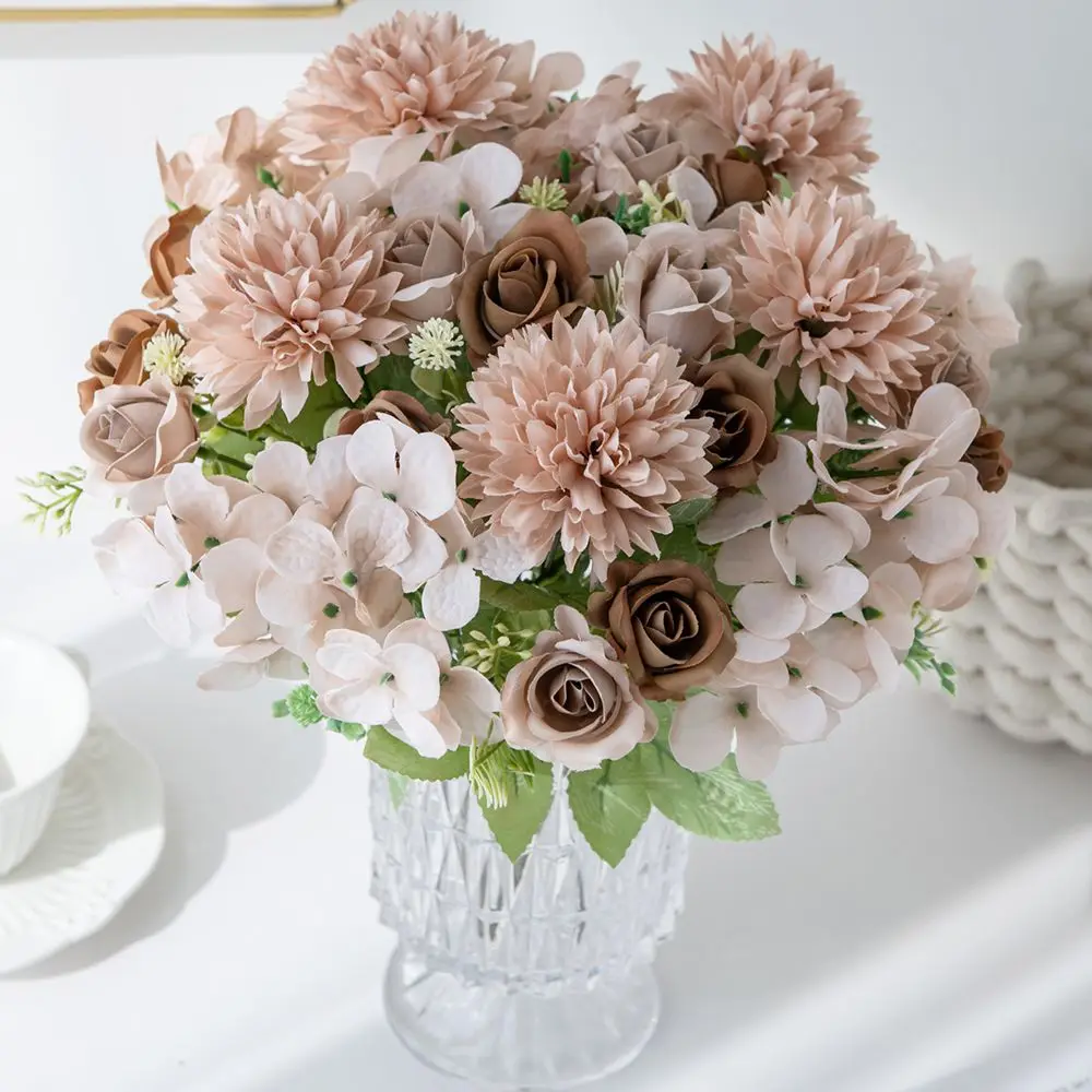 

Artificial Flowers Silk Rose Home Vase Table Bonsai Festival Party Outdoor Yard Garden Wedding Bridal Bouquet DIY Gift Box Decor