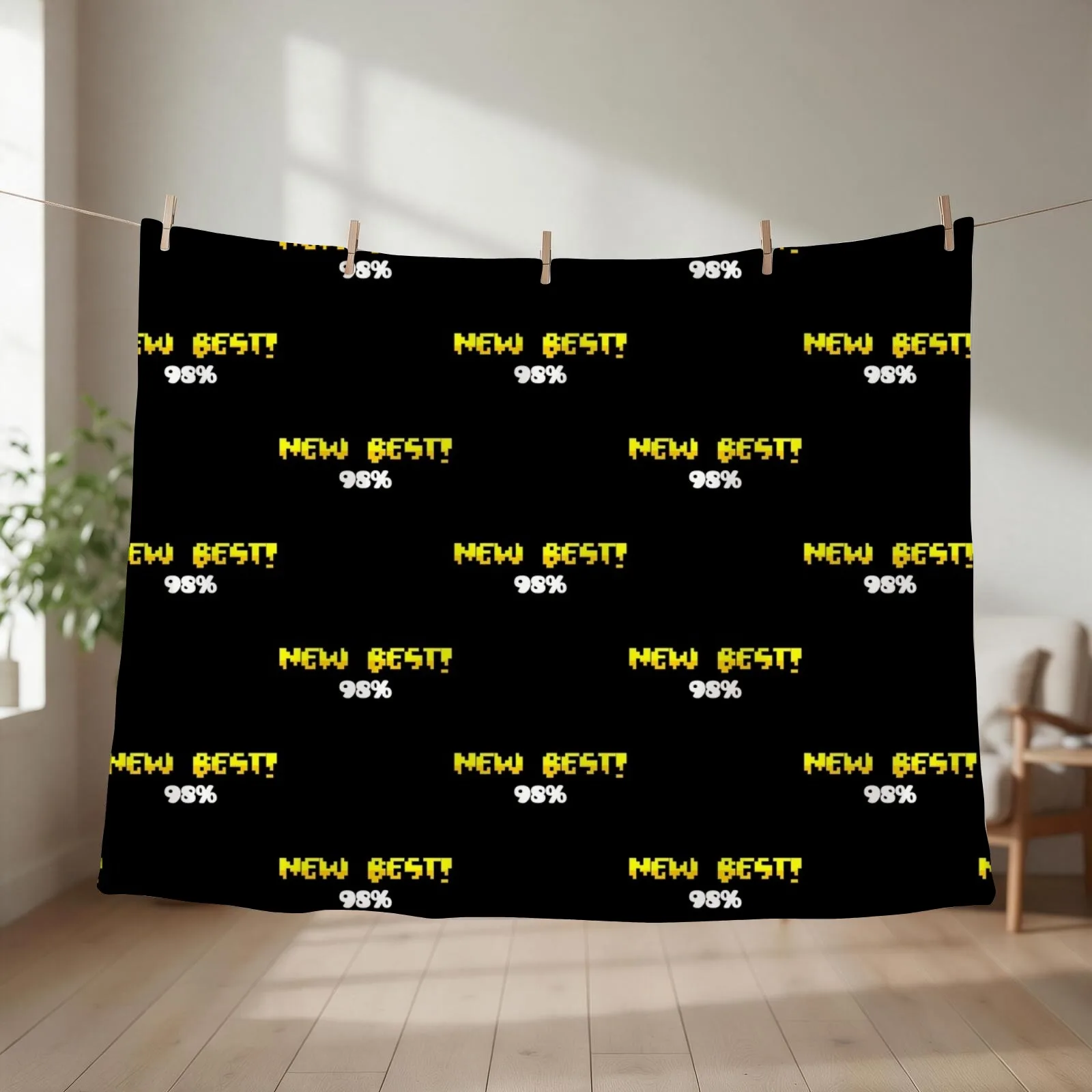 Geometry Dash Rage 98 Throw Blanket couch cozy soft plush fuzzy picnic outdoor blanket