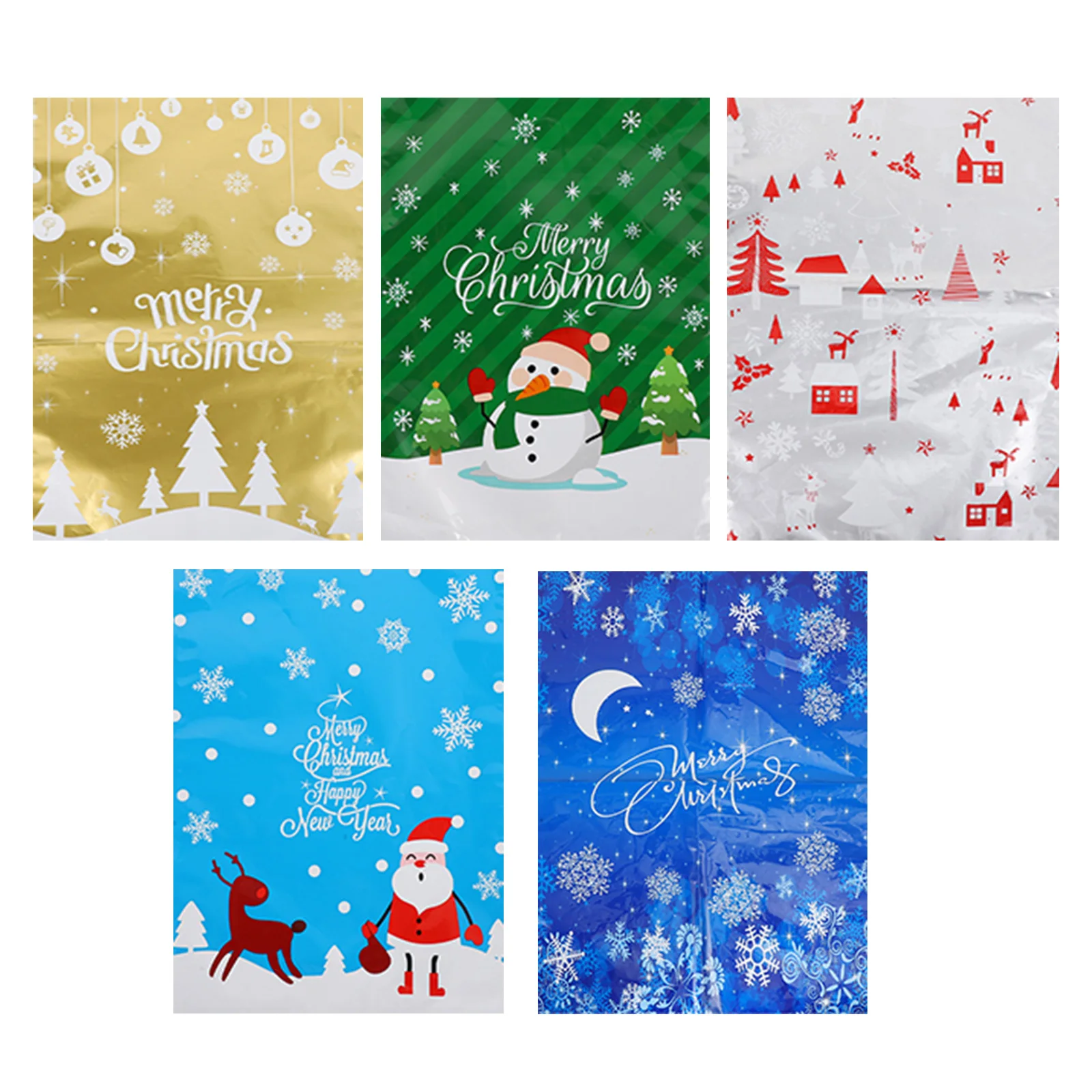 

5Pcs Gift C y Storage Durable Practical Xmas Theme Snack Festival Gift Bags Toys Small Items Packaging Decorative Bag