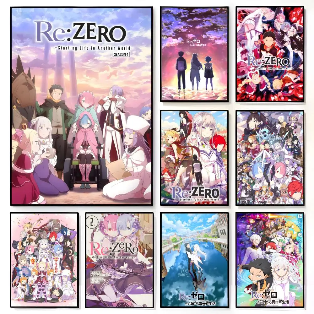Re Zero Rem Poster American Film Mural Home Childrens Room Wall Decor Print