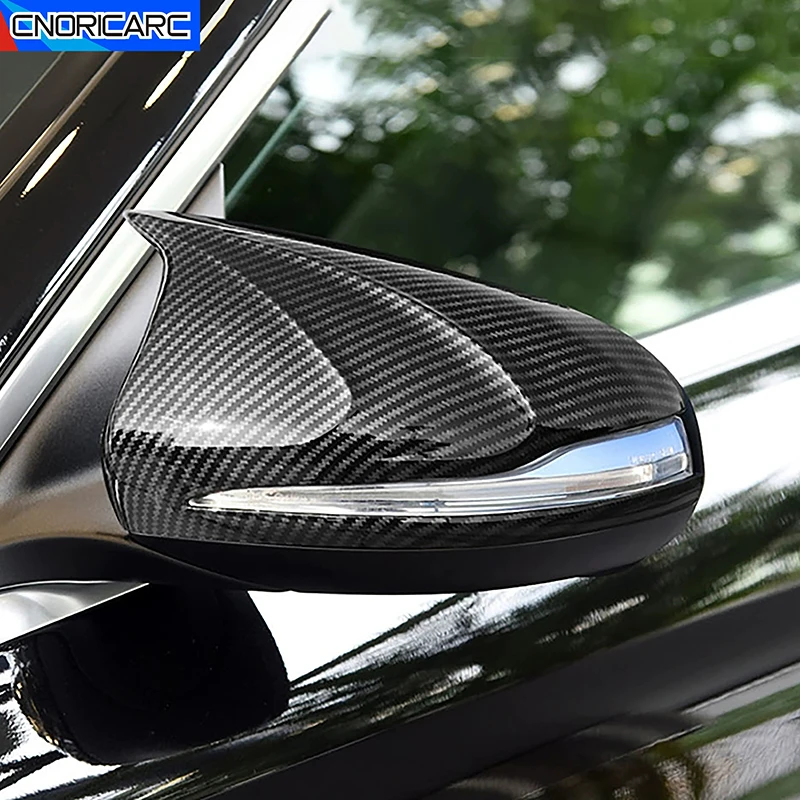 

Door Side Rearview Mirror Cap Cover Carbon Pattern Trim For Mercedes Benz C W205 E W213 GLC X253 Class 2016-18 LHD Car Accessory