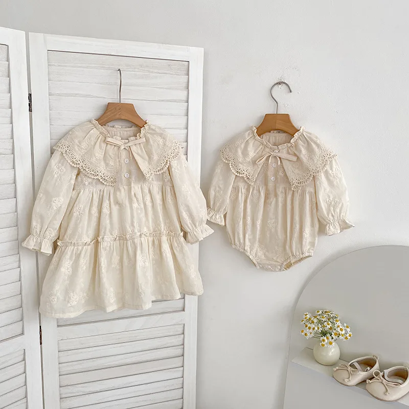 girls-dress-lapel-lace-baby-girl-climbing-suit-fart-coat-embroidered-long-sleeve-princess-sister-outfit