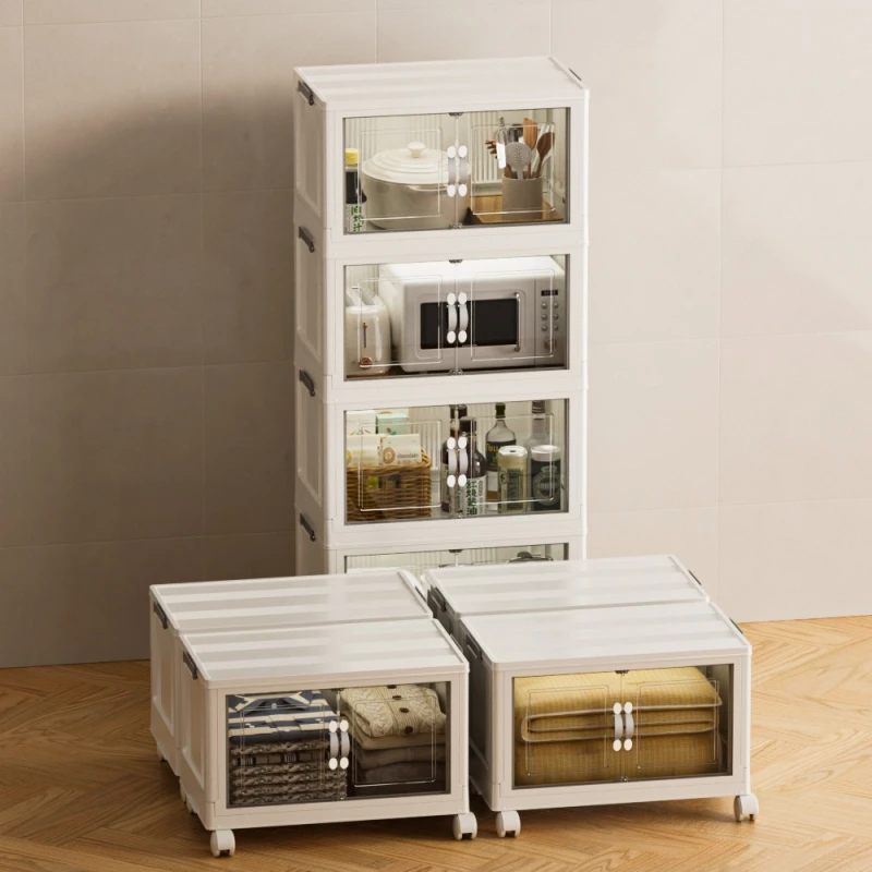 Cassette All-in-one, Portable, Foldable, Multi-stage, Simple Assembly, Magnetic Locking Including Swivel Casters, Accessories, S