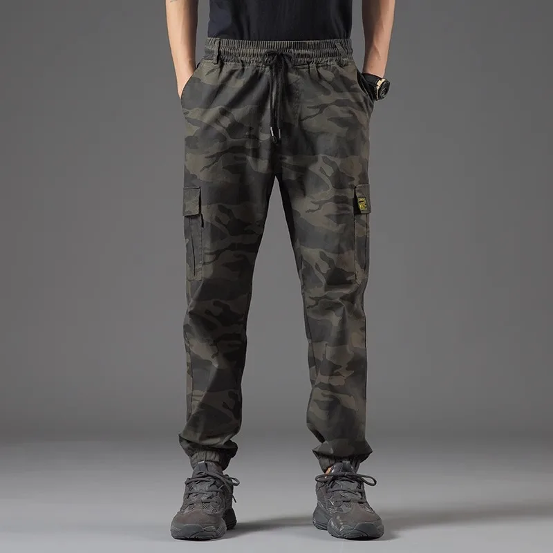 Pantalones de Trabajo de Camuflaje para Hombre, Corte Holgado, Ropa de Trabajo Informal de Otoño, Leggings Holgados, Protección Laboral, Talla Grande, Marca de Moda