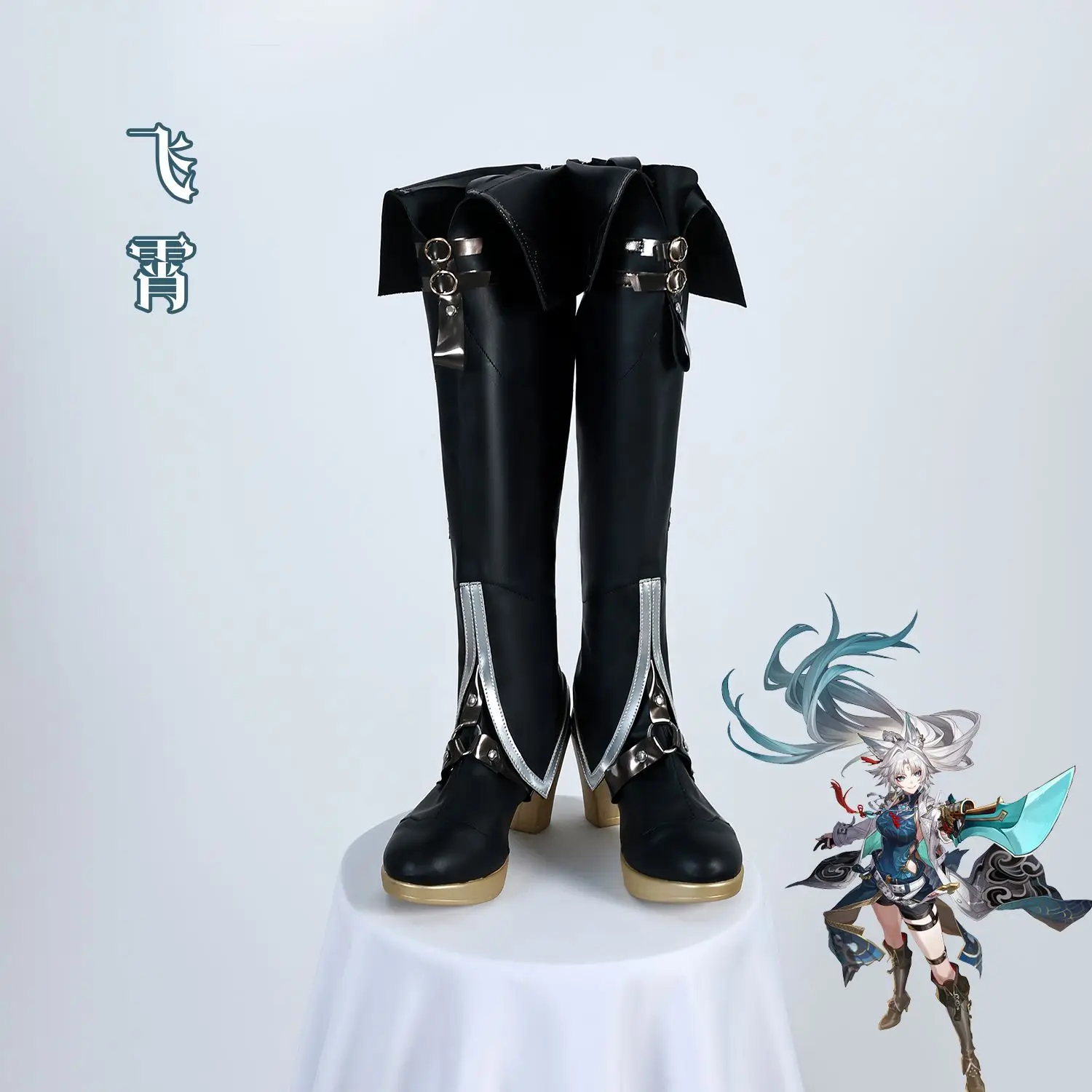 Honkai Star Rail Feixiao COS Sapatos Novo design de couro macio Cosplay Cosplayers Sapatos para menina menino sapatos de couro PU