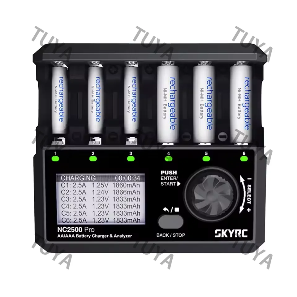 SKYRC NC2500 Pro NiMH NiCd LCD Smart Battery Charger for AA AAA Rechargeable Batteries 3in1
