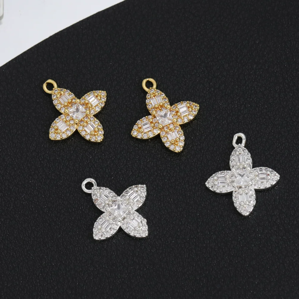 

Cordial Design 40Pcs 15*17MM Hand Made/DIY Pendant/Jewelry Accessories/CZ Rhinestone Charms/Genuine Gold Plating/Copper #194877