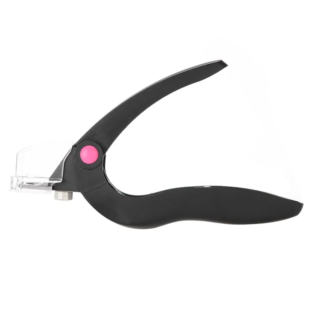 Stainless Steel U Shape Nail Art Clipper Adjustable Black Nail Trimmer Professional Manicure Scissors Salon Use
