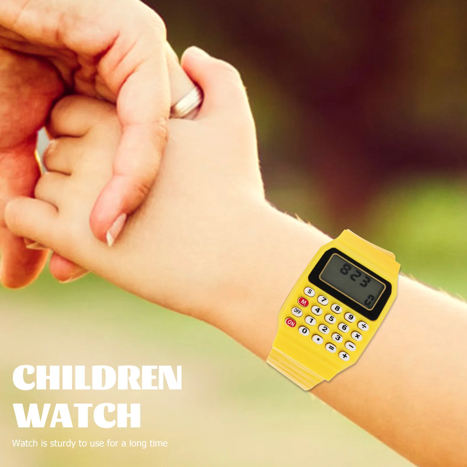 

2pcs Calculator Watches For Kids Durable Calculation Wrist Watch Portable Math Learning Tool Birthday Gift Yellow