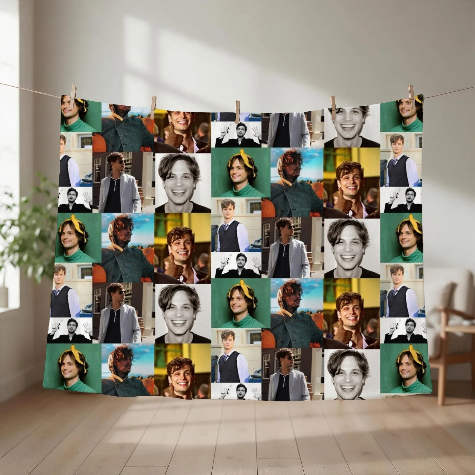 Matthew Grey Gubler Throw Blanket couch cozy soft plush fuzzy picnic outdoor blanket