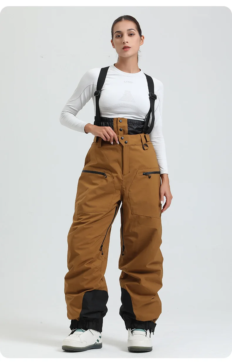 Neue Ski Hose Solide Schnee Frauen Winddicht Wasserdichte Schnee Hosen Warme Atmungsaktive Verdickte Winter Outdoor Snowboard Hosen – Detail 6