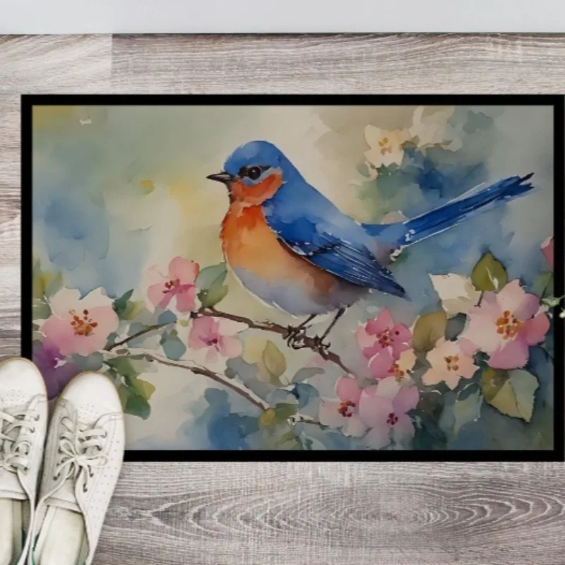

Премиальный акварельный коврик для двери Bluebird, нескользящий моющийся коврик с низким ворсом для внутреннего и наружного прихожей