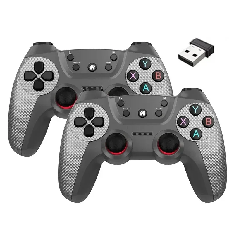 Wireless doubles game Controller For Linux/Android phone For Game Box Game stick PC Smart TV Box 2.4G gamepad Joystick