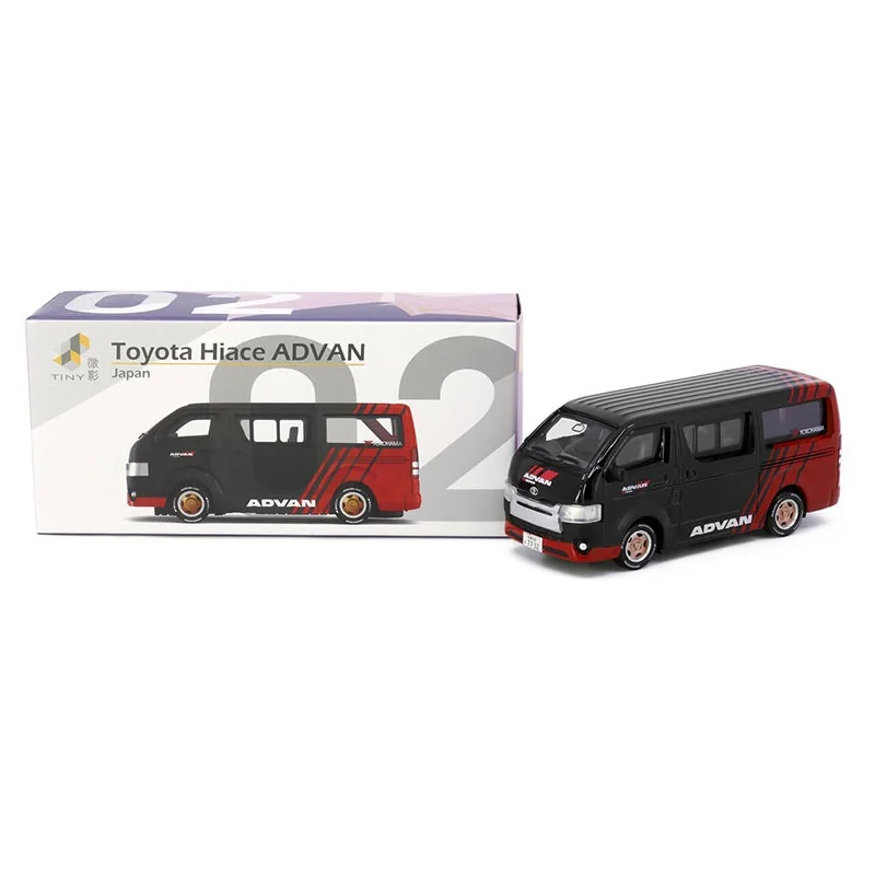 Tiny 1:64 Toyota Hiace Advan Diecast Simulation Model Cars Toys