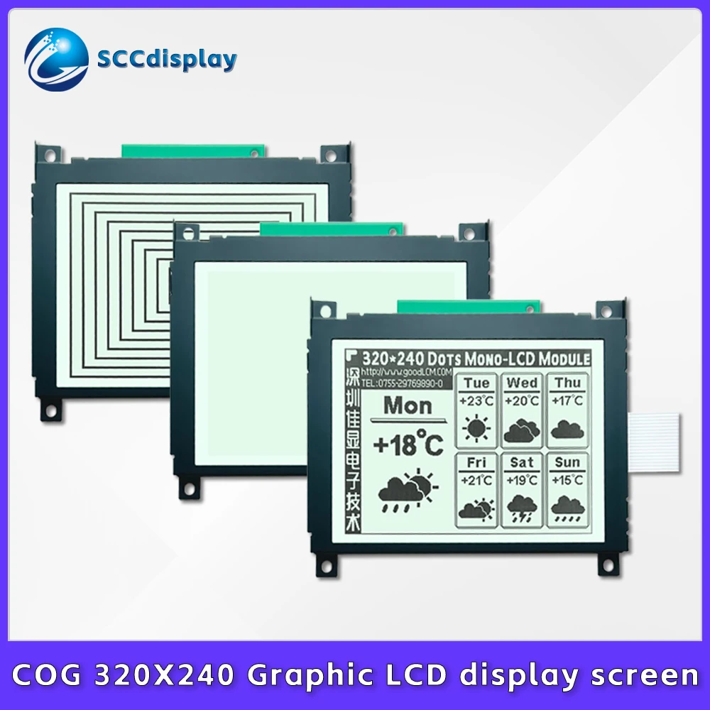 工業用グレードの計器用ディスプレイ画面-sjxd320240it-fstn-cog-320x240-グラフィックドットマトリックス-lcd-ディスプレイ画面-ra8835ap3n