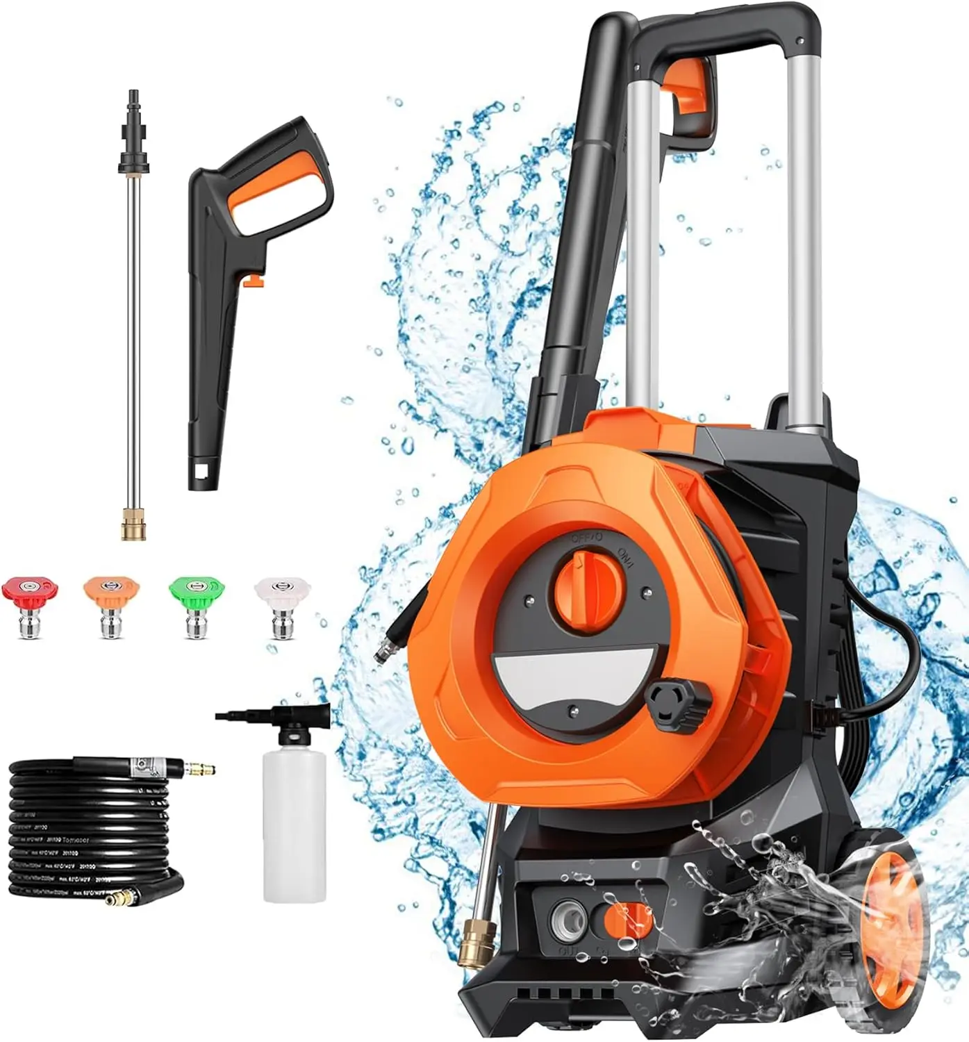 

Electric Pressure Washer 4500 PSI - 2.8GPM High Pressure Power Washer 1800W Portable Pressure Cleaner Machine with 4 Nozzles