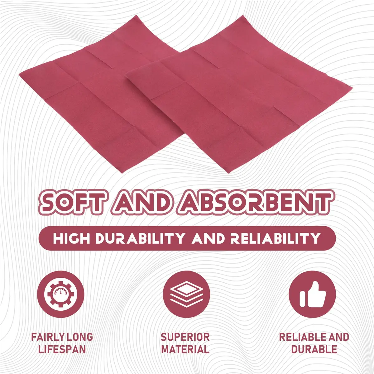REST 50PCS Disposable Dinner Napkins with Built-in Flatware Pocket,Prefolded Cloth Like Paper Napkins for Wedding Party Red