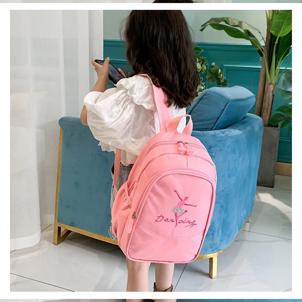 Mochila de baile de Ballet personalizada para niñas, bolso escolar de guardería, nombre bordado, mochilas de regalo para niñas de princesa, nuevo