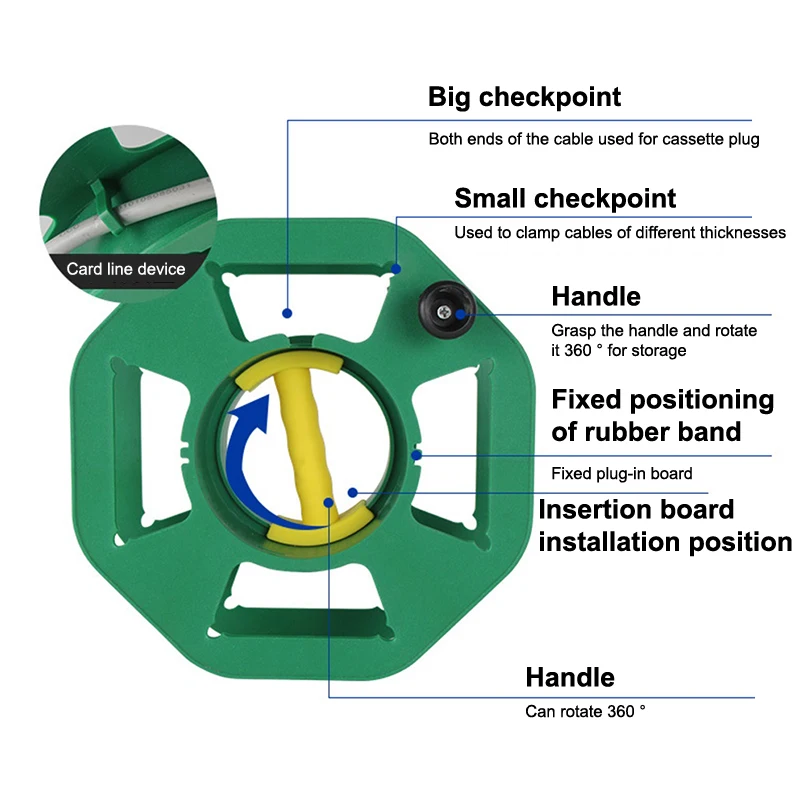 Hot Portable Plastic Winding Reel Wire Storage Reel Closing Line Winding Disk Rolling Line Dish Cable Winding Reel Winding Winch