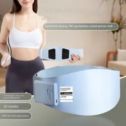 EMS Abdominal Fitness Equipment Massage Electric Hot compress Belt Graphene Electric Heating Waist Protection  Current Vibration