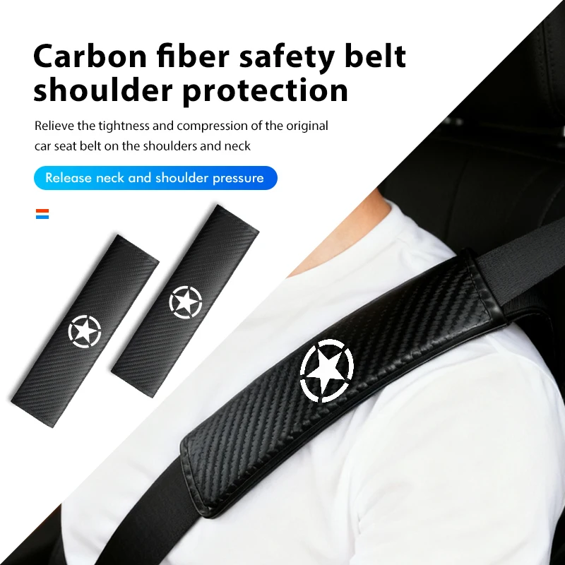 Protector de hombro para cinturón de seguridad de coche, adorno para cinturón de seguridad para Jeep Wrangler Gladiator 2014 - 2021 Grand Cherokee Cherokee