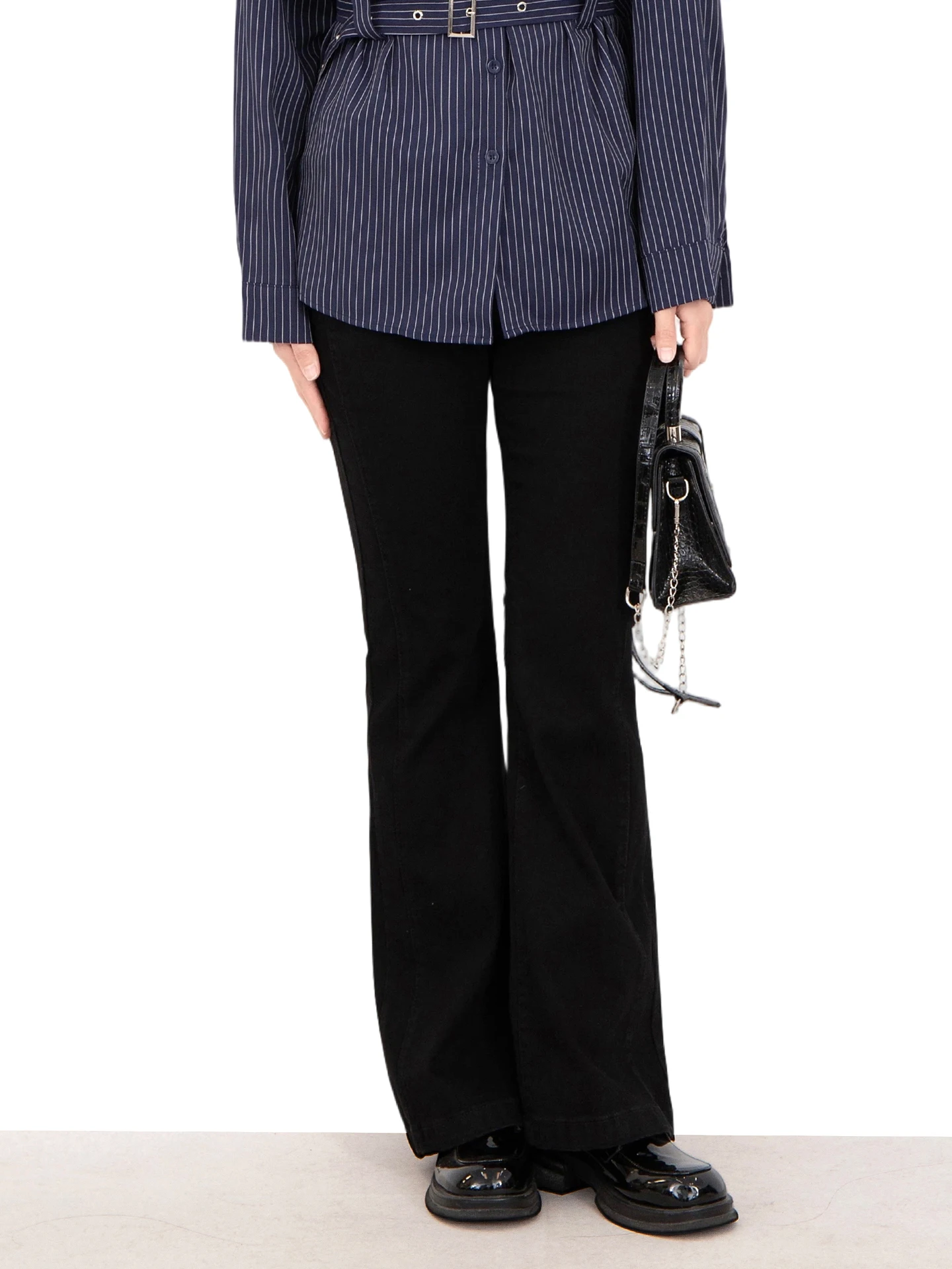 

Джинсы с высокой талией для похудения, женские, больших размеров, эластичные, облегающие, расклешенные, стильная весенняя коллекция, устойчивые к деформации