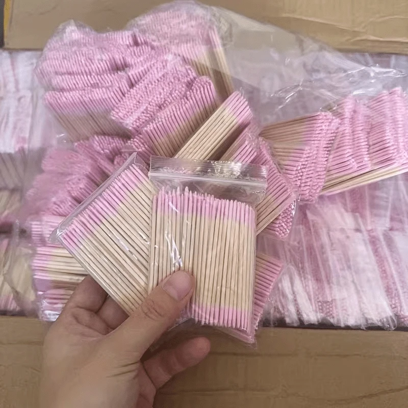 Rosa Doppelkopf Einweg-Nagelhautschieber Beidseitiger Nagelhautentferner zur Nagelreinigung – Detail 5