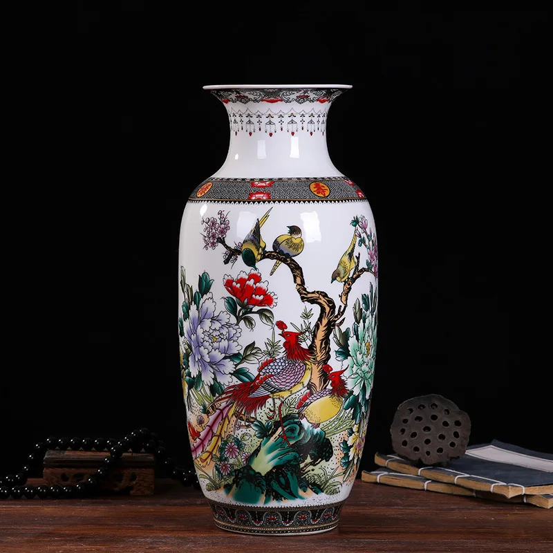 Traditional Chinese Vases, Jingdezhen Ceramic Vases, Living Room Decorative Vases with Fine and Smooth Surfaces, Household Items
