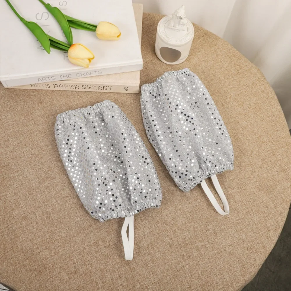 Fashionable Sequined Sequins Leg Warmers Bling Polyester Stage Costume Stretchable Elastic Sequined Sleeves Jazz Dance