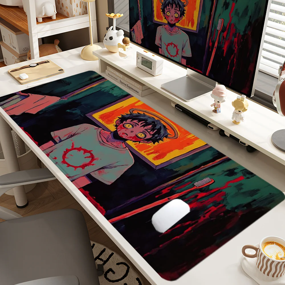 أنيق أنيمي ماوس الوسادة التصميم الجمالي حصيرة مكتبية قاعدة مطاطية مكتب الملحقات عدم الانزلاق مخيط حافة ماوس الوسادة هدايا لصديق