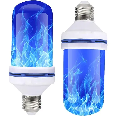 Led E27 Night Light 4 Modes LED Flame LED Bulb 9W AC85-265V for Festival Blue Flame Effect, Yellow Flame LED Bulb Dimming