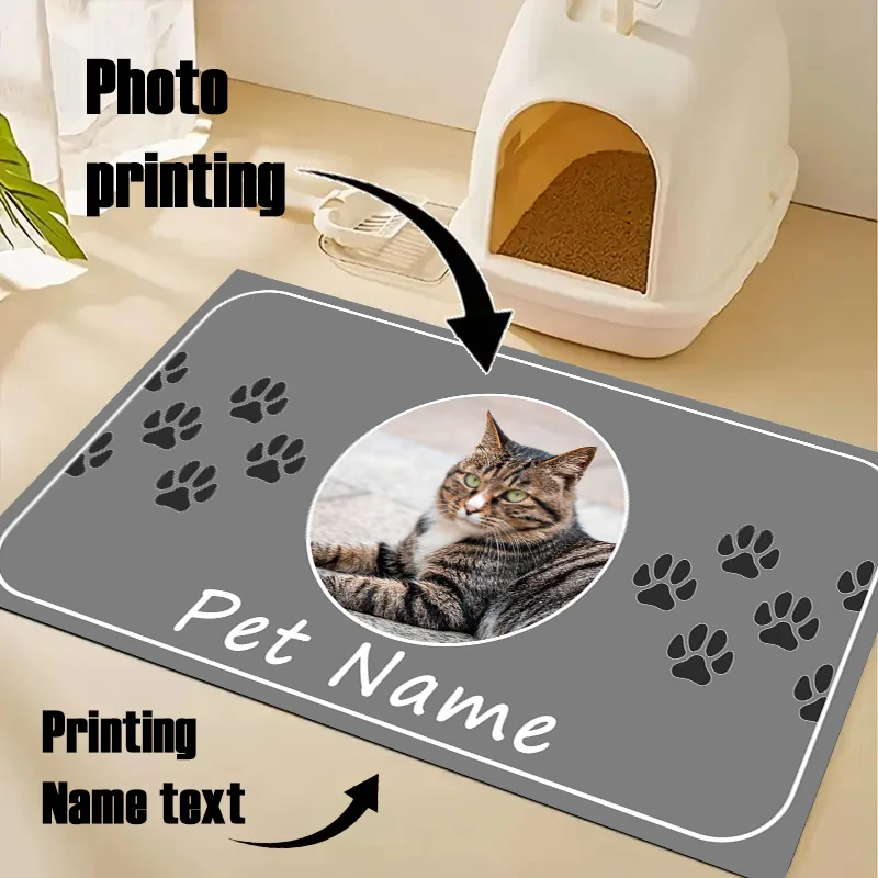1pc Personalized Custom Pet Mat Custom Pet Feeding Mat with Name Dog Food Mat Cat Tablecloth Leather for Home Pet Feeding