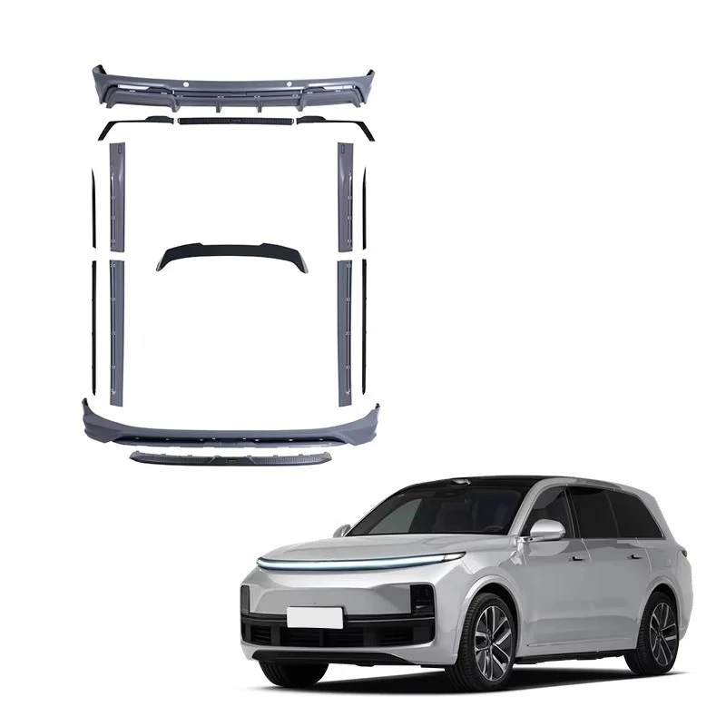 

For Lixiang L6 Custom Car Exterior Accessories Body Kit Front Lip Spoiler With Baking Paint Side Skirt For Li Auto L6