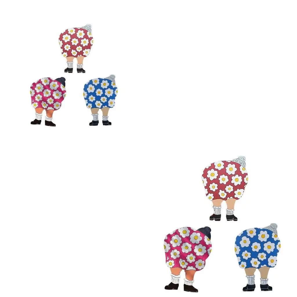  Garden Ornament Spring Summer Lawn Old Lady Decoration Backyard Weatherproof Yard Garden Standing Crafts