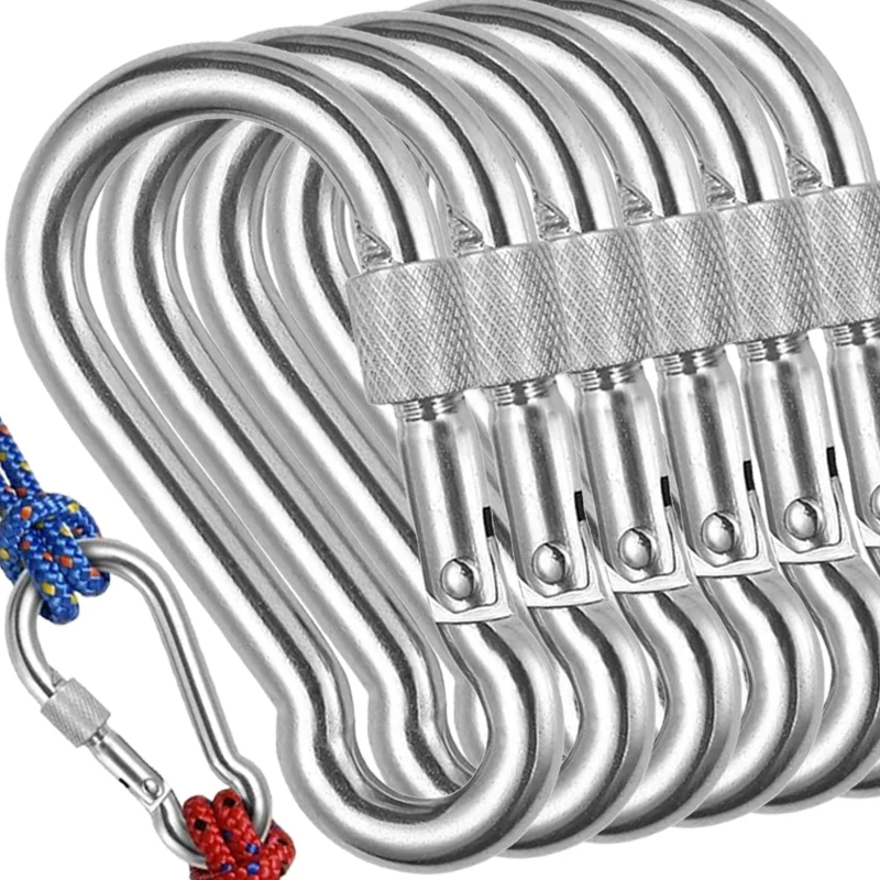 الثقيلة حلقة تسلق كليب المعادن الربيع خطاطيف قفل المسمار ربط المفاتيح مقاطع التخييم في الهواء الطلق أرجوحة معلقة Carabiners