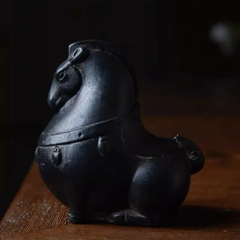 Stone Carved Tang Dynasty Shape Horse Statue, Plump, Physique, Gracef, Antiquity, Office, Home, Table Decoration - Image 5