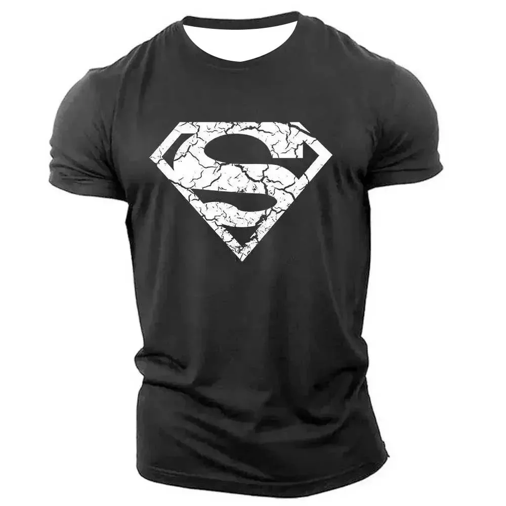 Superhero S Logo 3D Print Sports Breatha Quick-dry Men's  Women's Large-size T-shirt Outdoor Street Casual Parent-child Clothing view 3